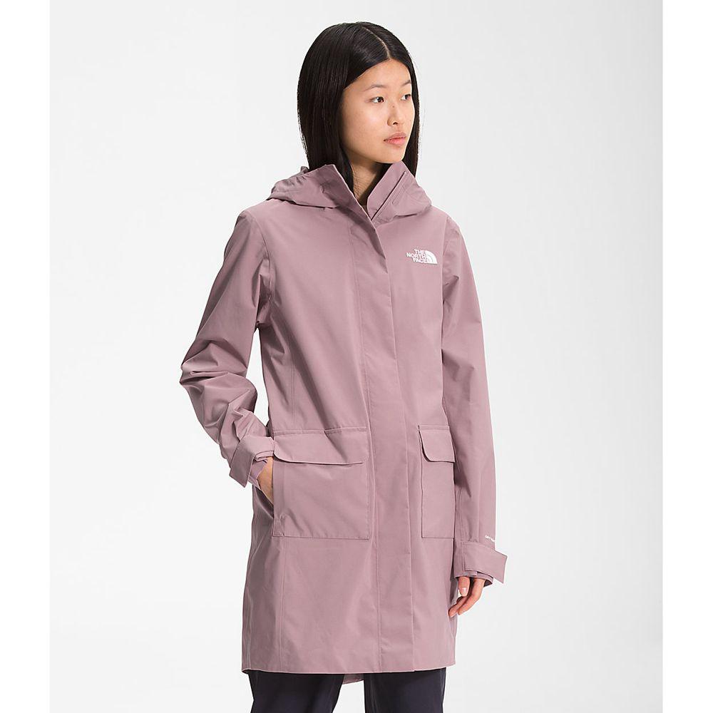 The North Face City Breeze Rain Parka Ii Γυναικεια Αδιάβροχα Μπουφάν - Ανοιχτο Μωβ (IZGU29370)